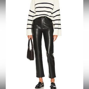 Agolde Recycled Leather 90’s Pinch Waist in Detox black sz 25 NWT